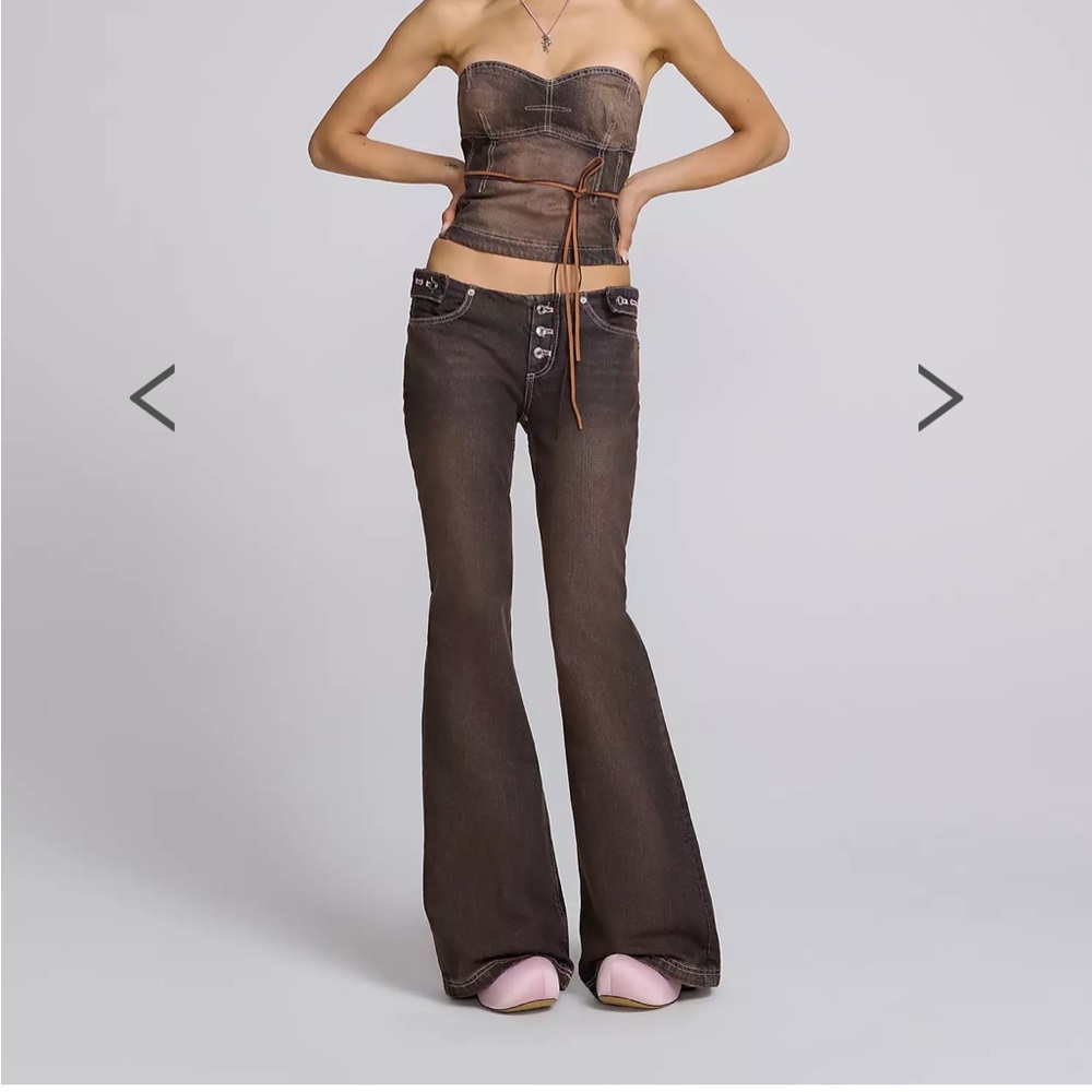 Heaven by Marc Jacobs Dark Brown Flare Pants